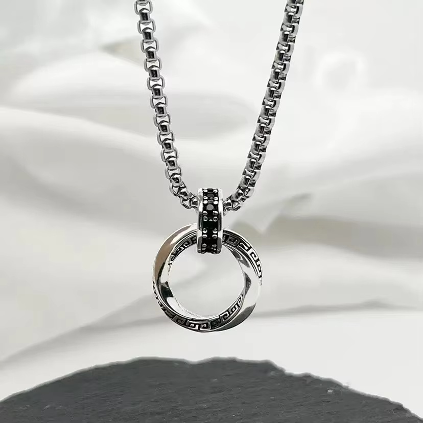 925 Sterling Silver Chain Necklace Men - قلادة جديدة من الفضة الإسترليني عيار