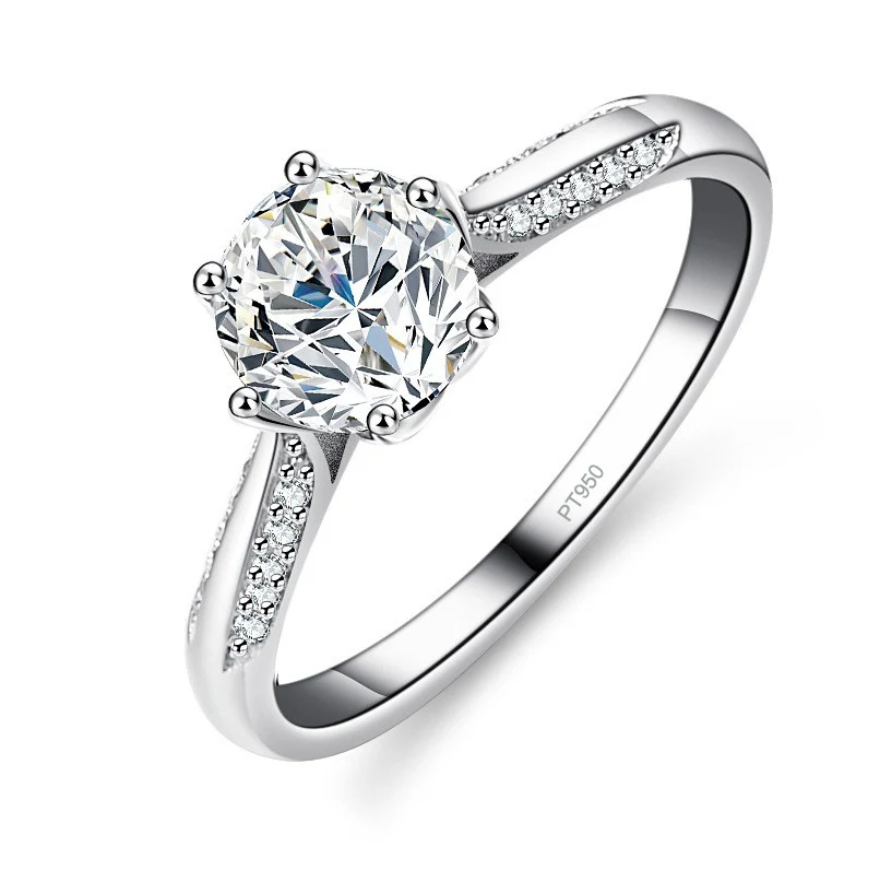 Moissanite Engagement Ring 1 Carat - خاتم خطوبة لوميرا 1 قيراط من