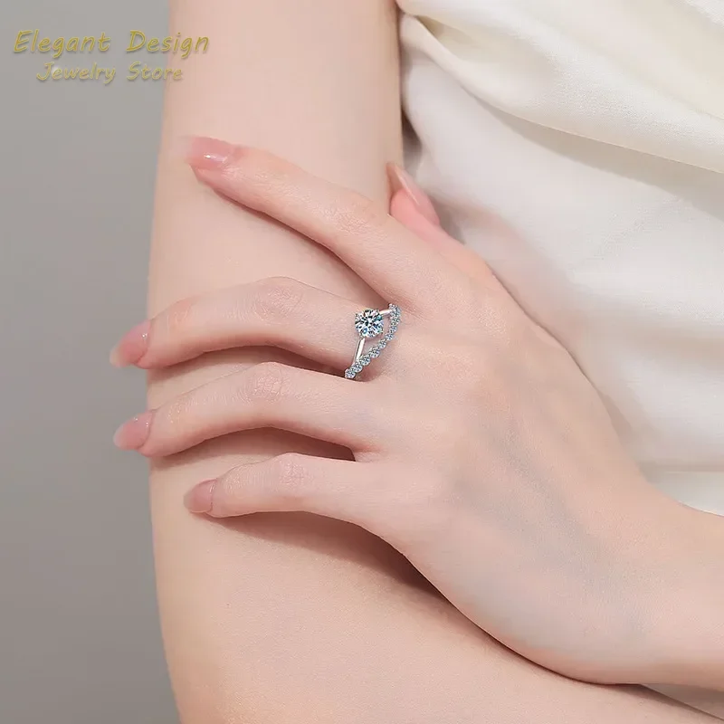 Moissanite Engagement Ring 1 Carat - خاتم زفاف 