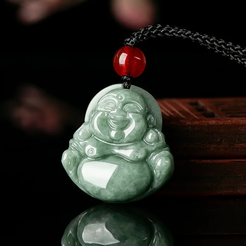 Necklaces - الأخضر البورمية الجاديت قلادة ، الأحجار