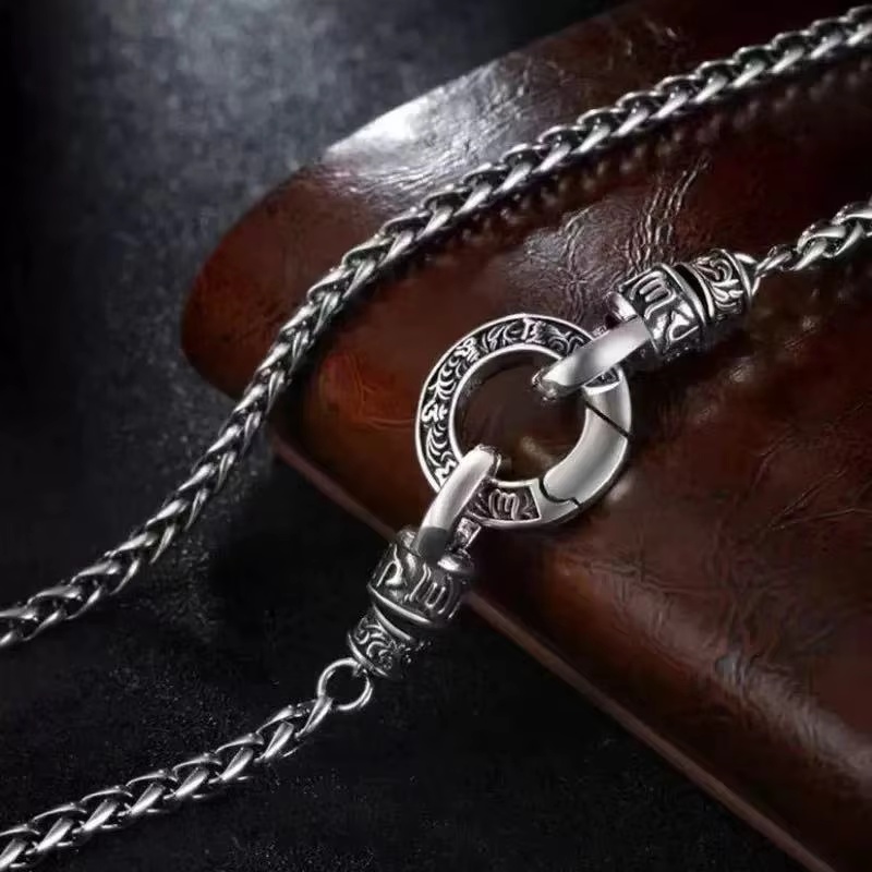 925 Sterling Silver Chain Necklace Men - قلادة جديدة من الفضة الإسترليني عيار
