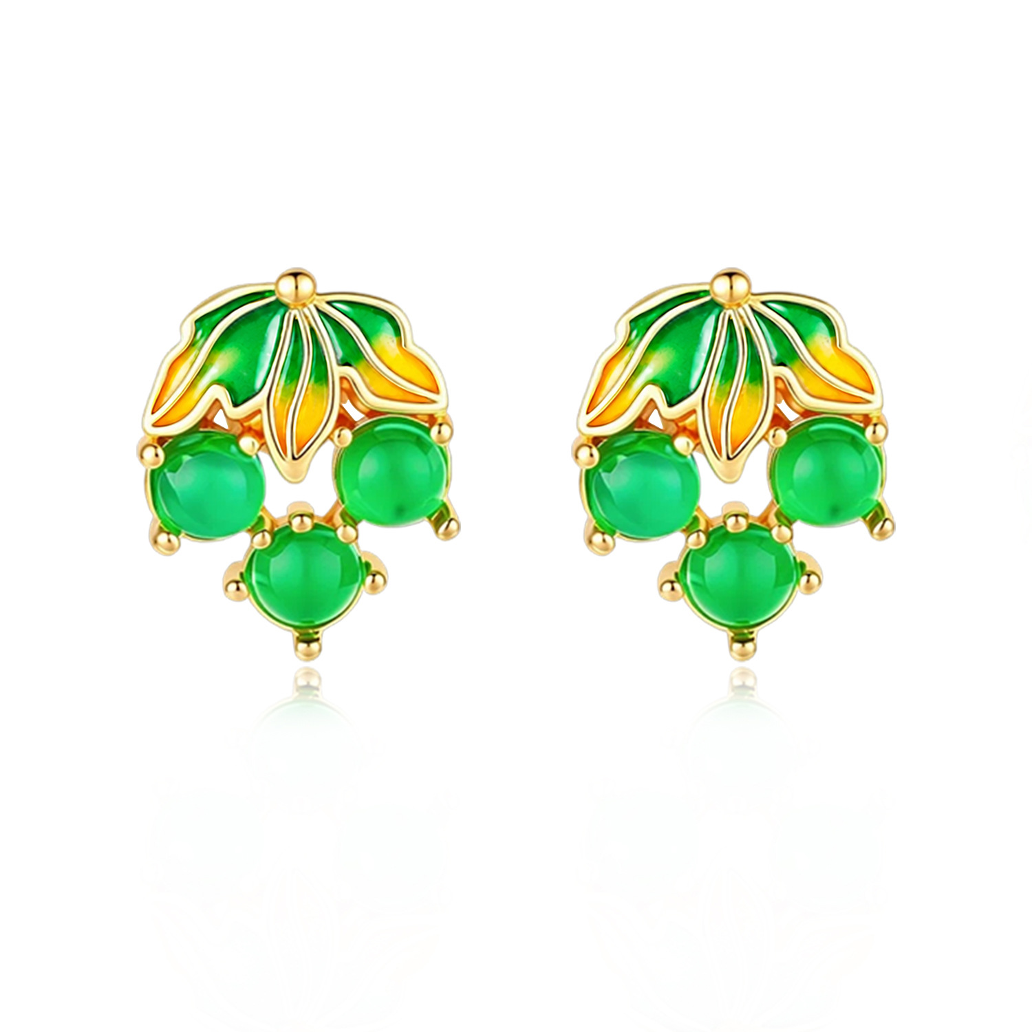أقراط عنب من اليشم البورمي، مج - مراجعة Earrings وسعره