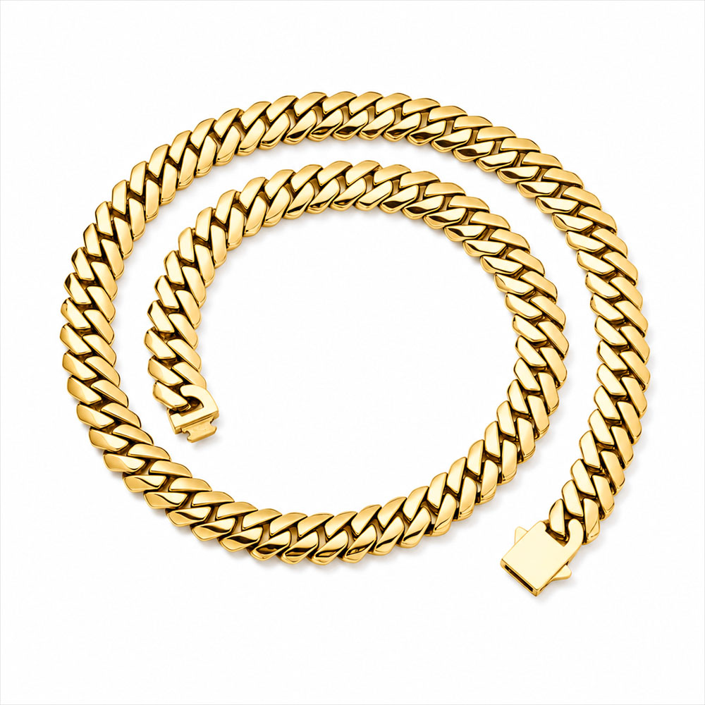 قلادة سلسلة ميامي كوبان من الف - مراجعة Cuban Link Chain 12Mm وسعره