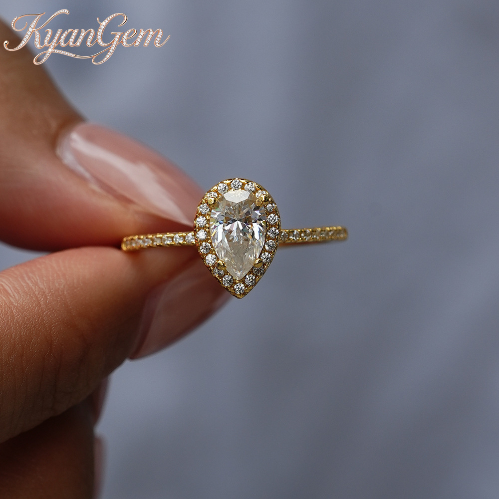 خاتم موسانيت حقيقي من الذهب عي - مراجعة Moissanite Engagement Ring 1 Carat وسعره