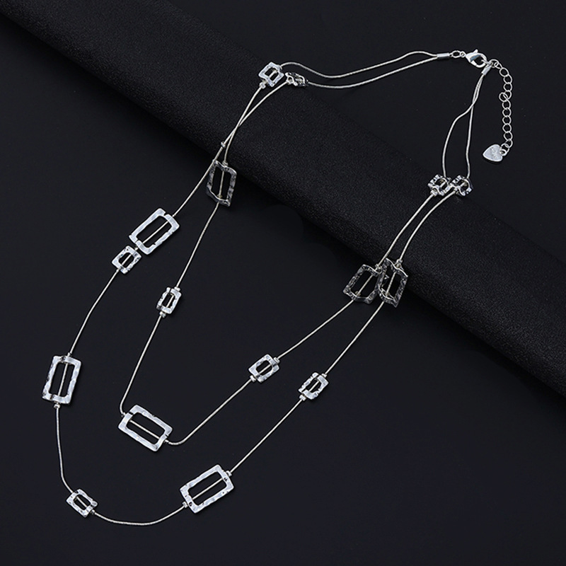 قلادة طويلة متعددة الطبقات بتص - مراجعة Layered Pendant Necklace Aesthetic وسعره