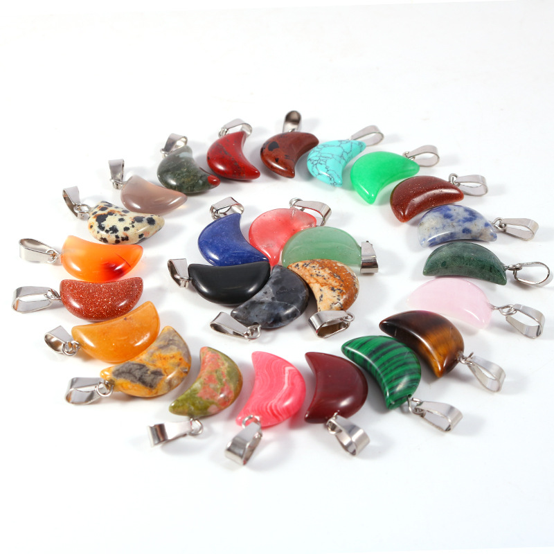 20 قطعة/الحقيبة الحجر الطبيعي  - مراجعة Crystal Pendant Necklace Natural Stone وسعره