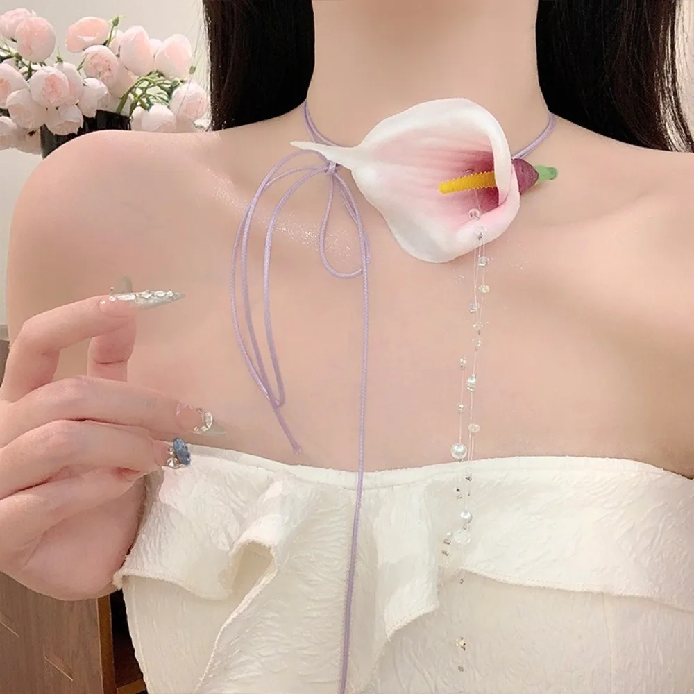الأزياء مبالغ فيها زنبق الكالا - مراجعة Pearl Choker Necklace Vintage وسعره