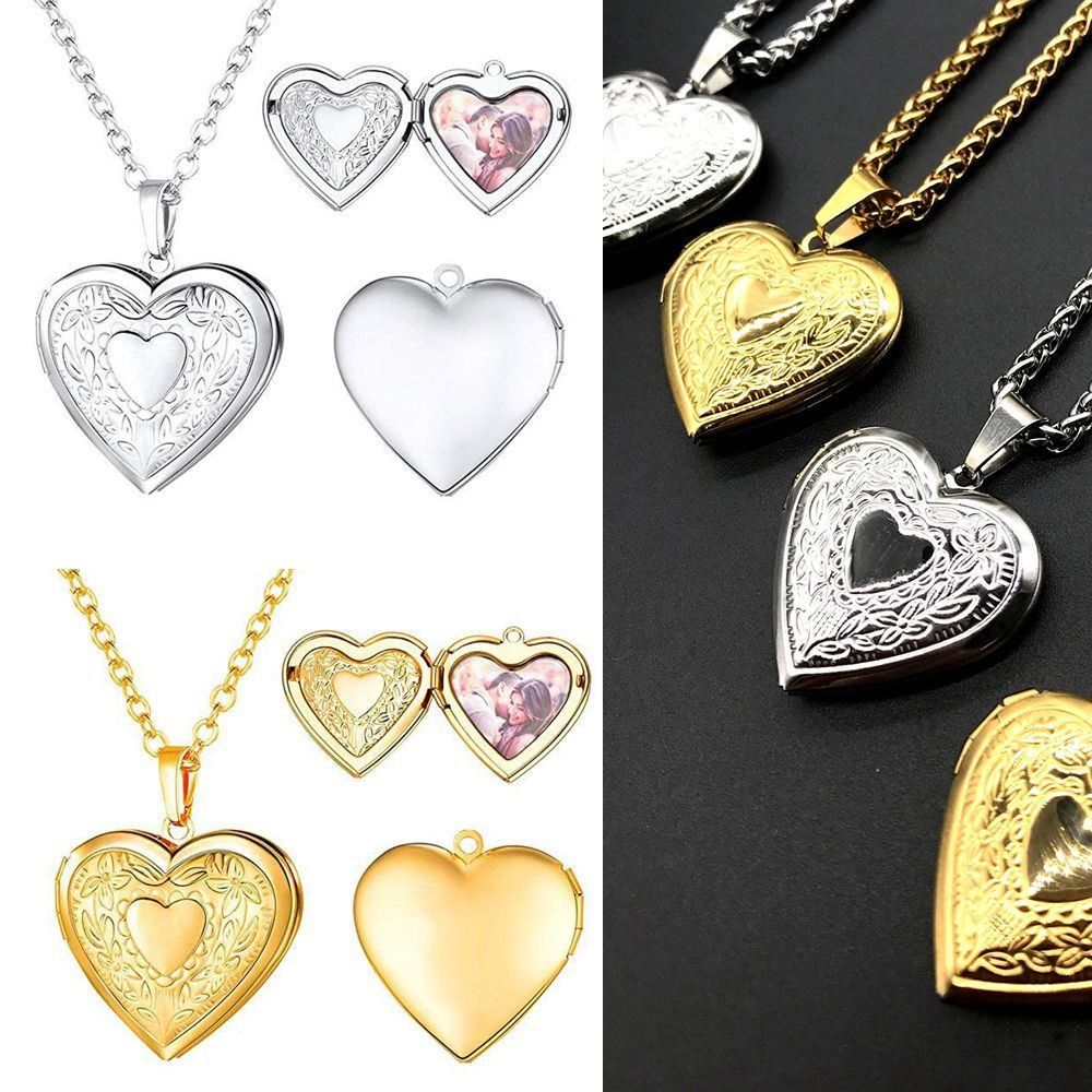 قلادة صداقة على شكل قلب مع صور - مراجعة Heart Locket Necklace Photo وسعره