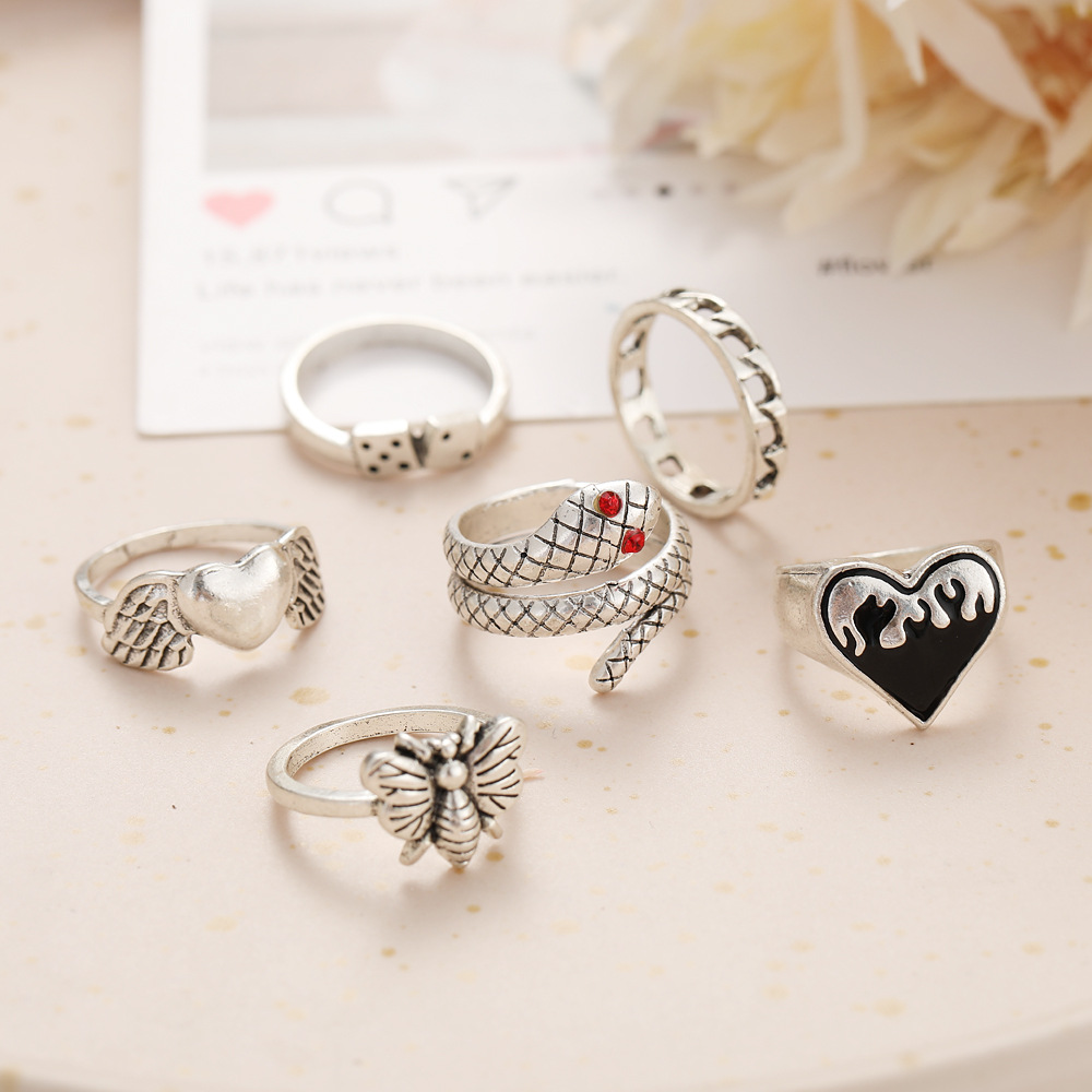 مجموعة من 6 قطع من خواتم الأصا - مراجعة Vintage Punk Knuckle Rings Set وسعره